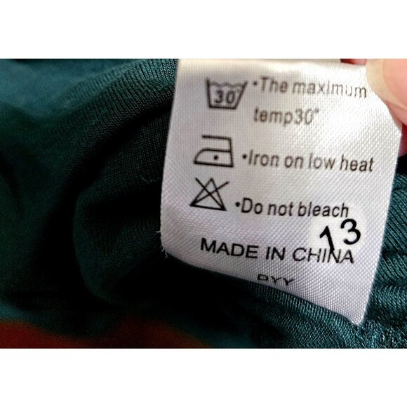 Green Short-Sleeve V-Neck Wrap Midi Dress By Weaczzy Medium - Picture 7 of 10